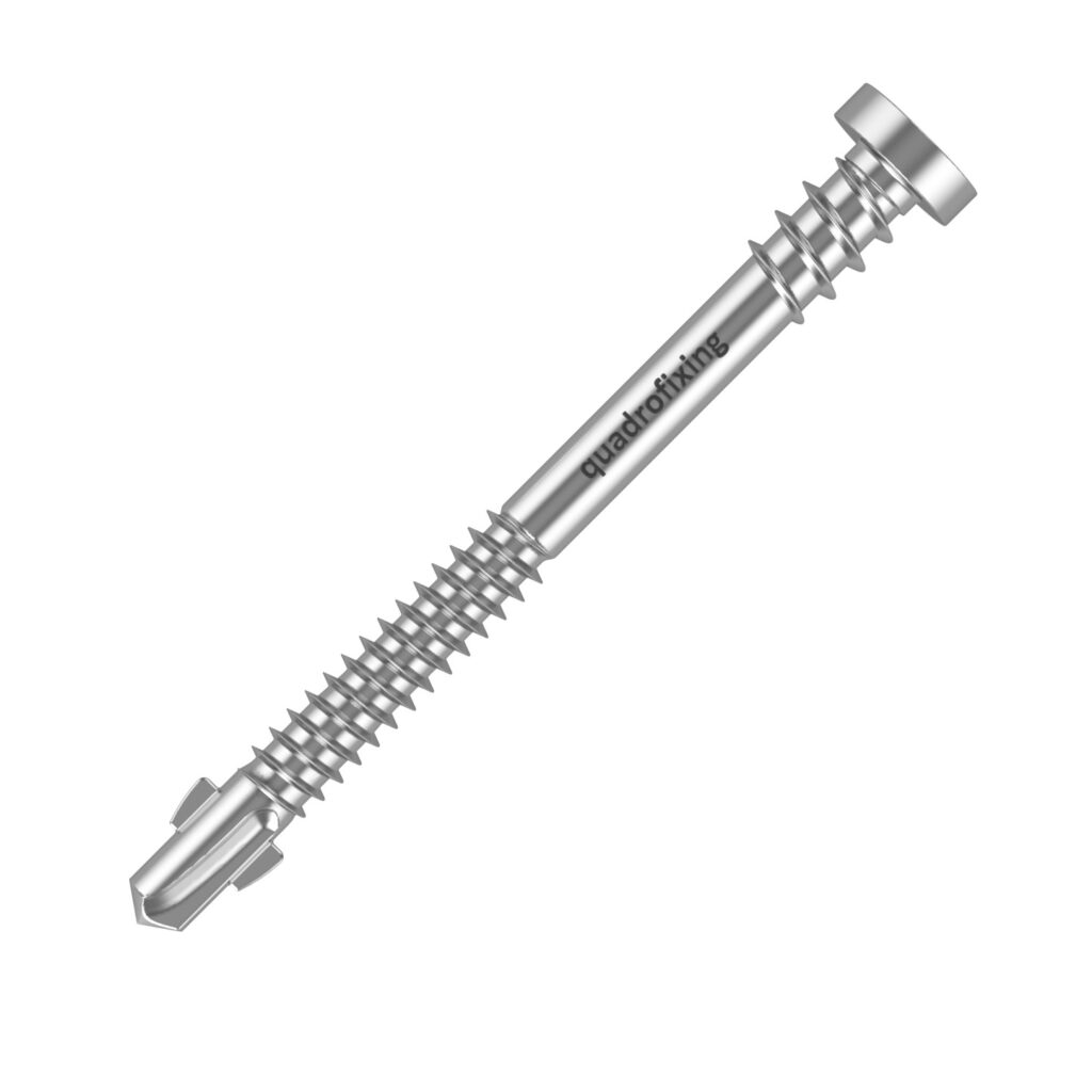 QUADROFIX STEEL-DRILL 5.0 × 55 mm winged screw for fixing timber to steel